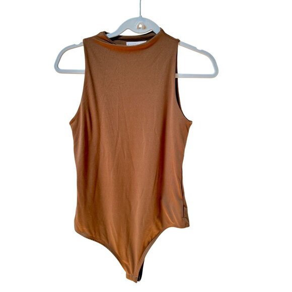 Sincerely Jules Brown Sleeveless Bodysuit Size, M - Picture 1 of 4